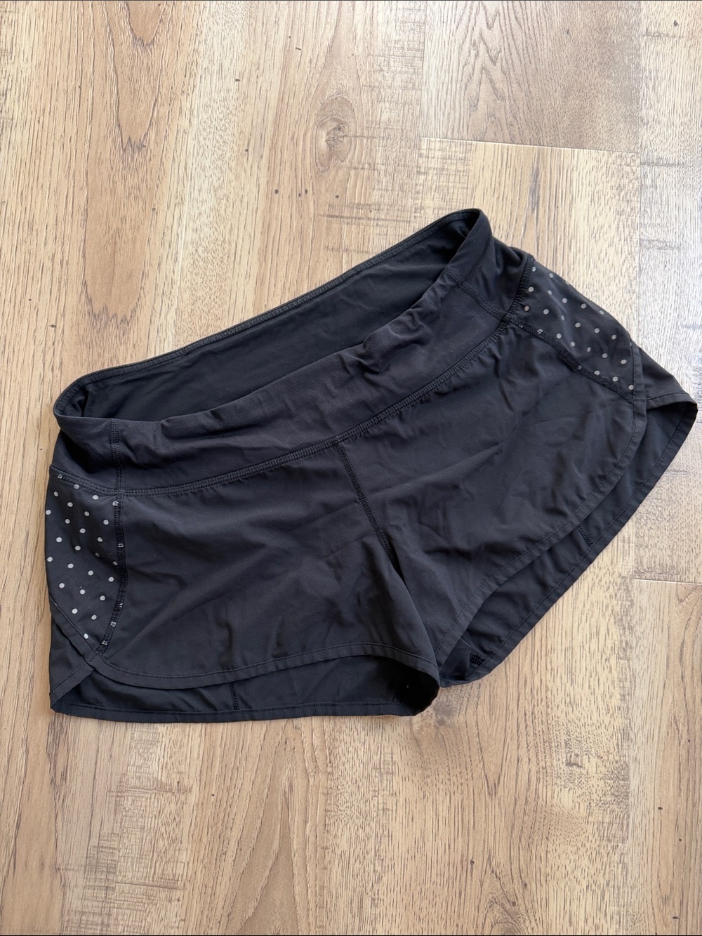 Black Lululemon Speed Short w/ Reflective Dots